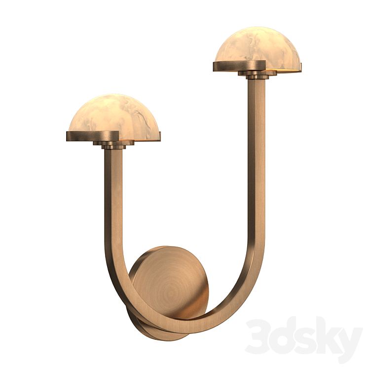 PEDRA DOUBLE SCONCE 3DS Max Model - thumbnail 1