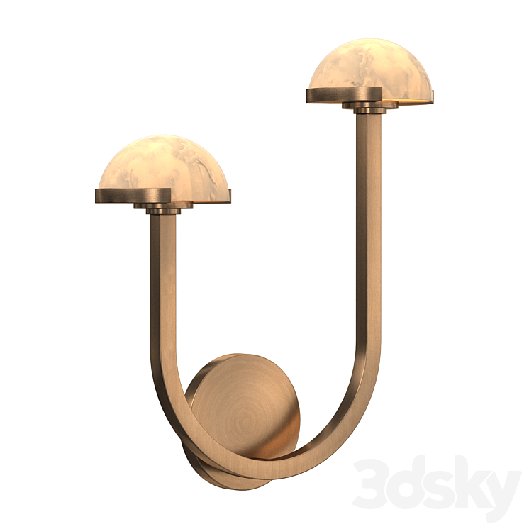 PEDRA DOUBLE SCONCE 3DS Max - thumbnail 1