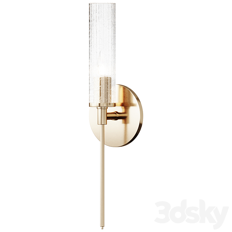 Pencil Arm and Crackle Glass Sconce Wall Sconce 3DS Max Model - thumbnail 3