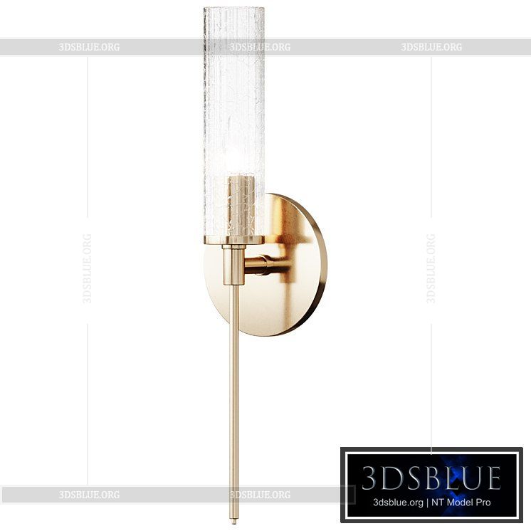 Pencil Arm and Crackle Glass Sconce Wall Sconce 3DS Max - thumbnail 3