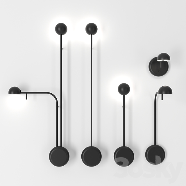 Pin wall lamps by Vibia 3ds Max - thumbnail 1