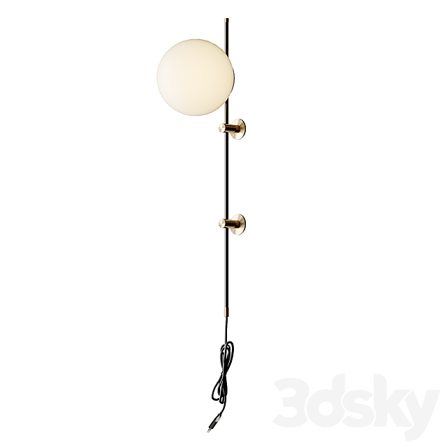 Plug in wall sconce neckless BLACK and Gold from LUX Lighting USA 3DSMax File - thumbnail 3