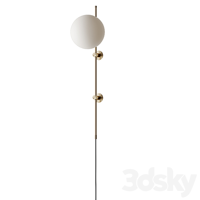 Plug in wall sconce neckless BLACK and Gold from LUX Lighting USA 3DSMax File - thumbnail 4