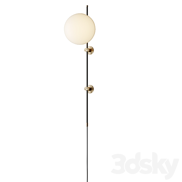 Plug in wall sconce neckless BLACK and Gold from LUX Lighting USA 3DSMax File - thumbnail 5