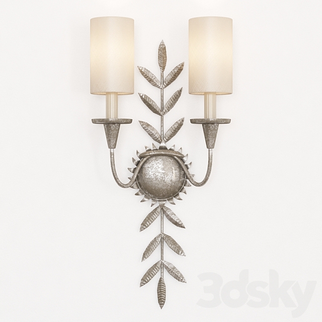 Porta Romana Beatrice Wall Light – Venetian Gold _ Silver 3ds Max - thumbnail 1