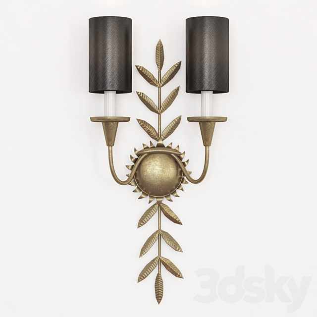 Porta Romana Beatrice Wall Light – Venetian Gold _ Silver 3ds Max - thumbnail 2