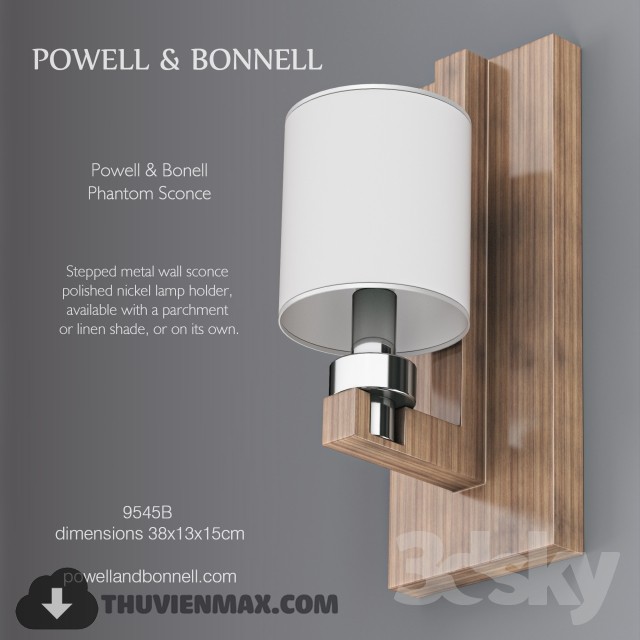 Powell & Bonell Phantom Sconce 9545 3DS Max - thumbnail 3