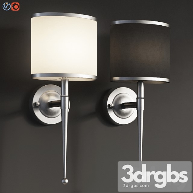 Primo wall sconce polished chrome 3dsmax Download - thumbnail 1