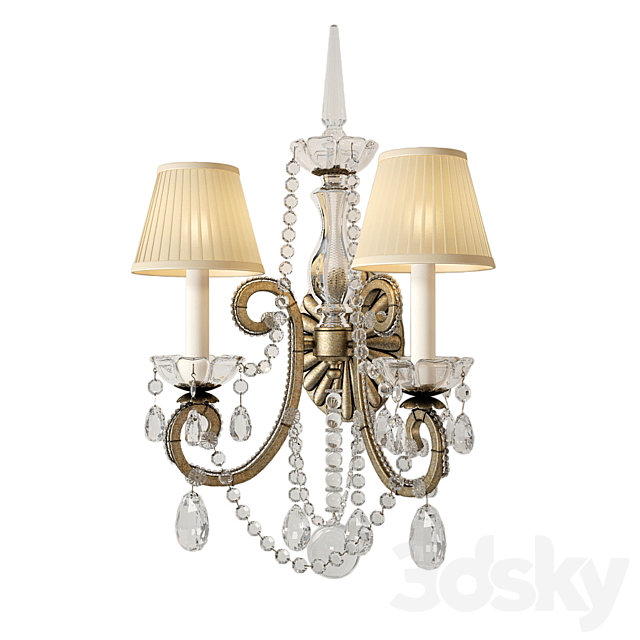 Ralph Lauren Adrianna double sconce RL2231ASL-S 3ds Max - thumbnail 1