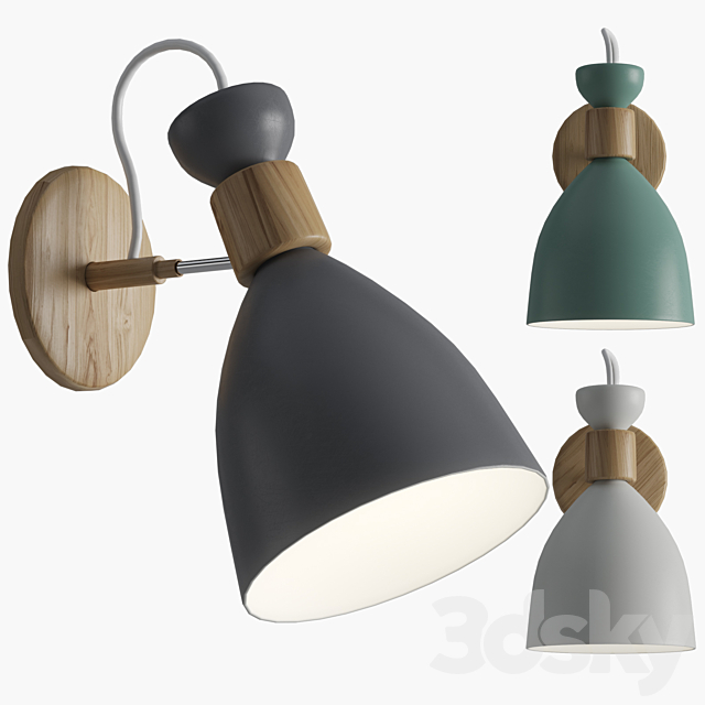 Ranuuki Scandi Pastel Wall Lamp 3ds Max - thumbnail 1