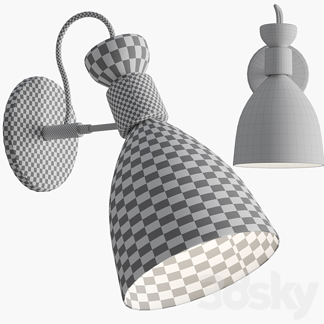 Ranuuki Scandi Pastel Wall Lamp 3ds Max - thumbnail 2