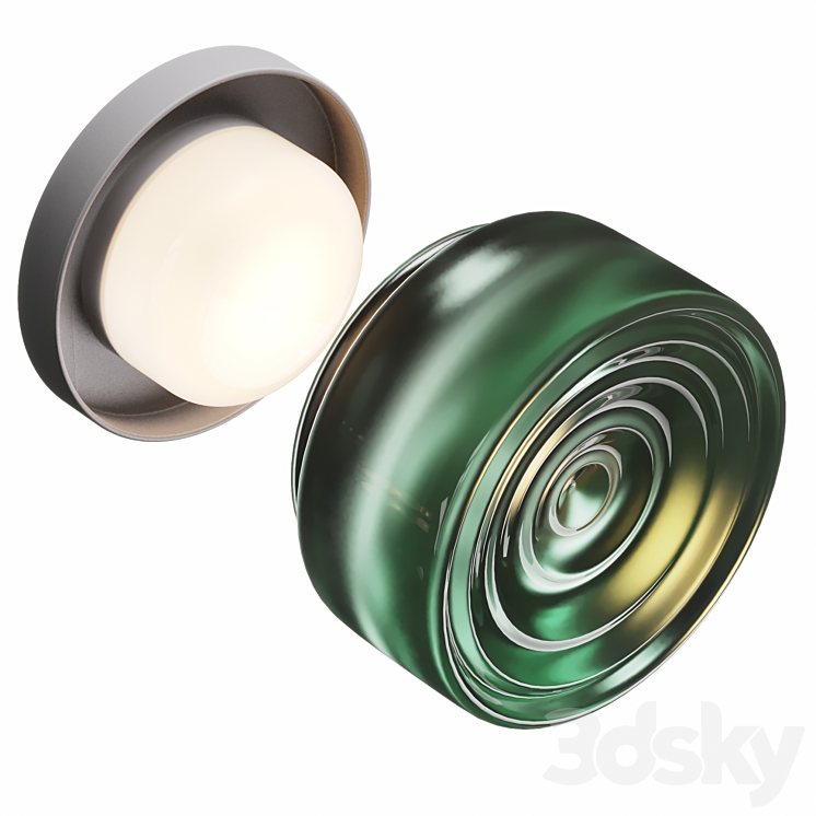 RBW Ripple Sconce\/Ceiling Flush Mount 3DS Max Model - thumbnail 2