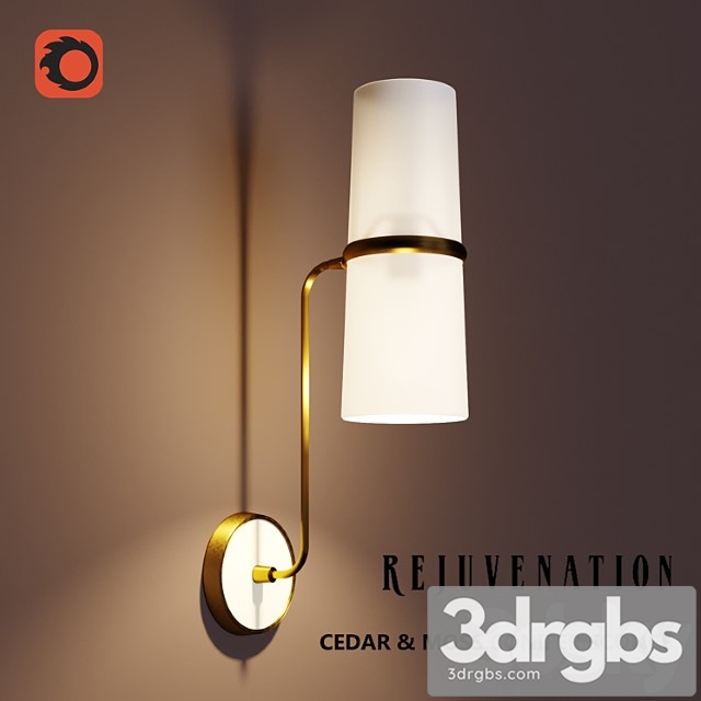 Rejuvenation-cedar & moss conifer sconce - thumbnail 1