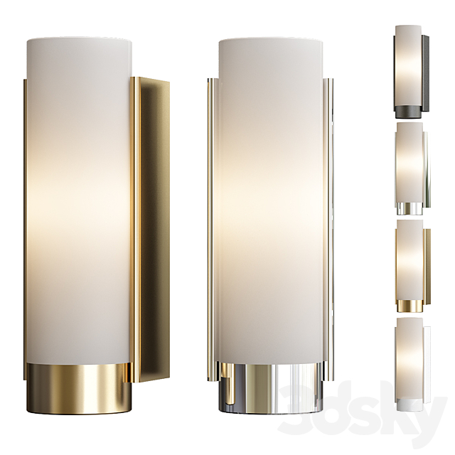 Restoration Hardware powell sconce 3ds Max - thumbnail 1