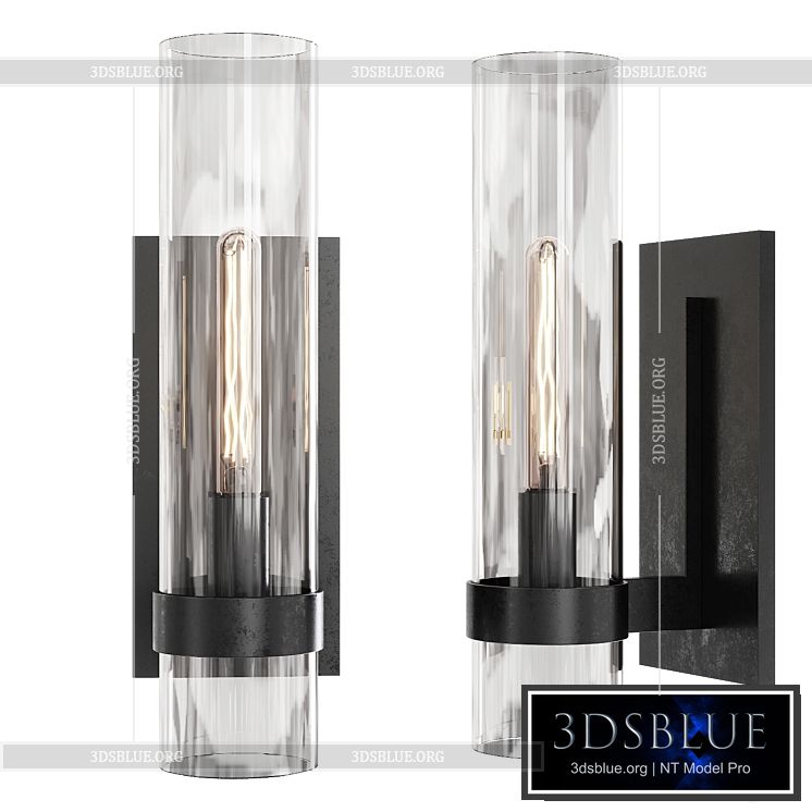 Restoration Hardware RAVELLE GRAND SCONCE Black 3DS Max - thumbnail 3