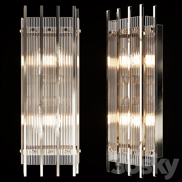 Restoration Hardware SAN MARCO DOUBLE SCONCE Nickel 3DSMax File - thumbnail 1