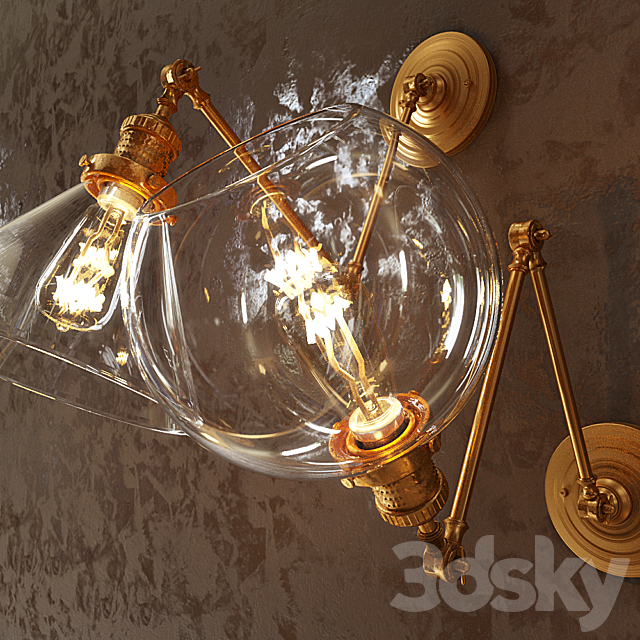 Retro vintage sconce 3DSMax File - thumbnail 1