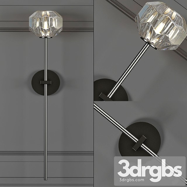 Rh boule de cristal long sconce 3dsmax Download - thumbnail 1