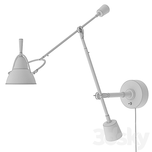 RH – Counterpoise Swing-Arm Sconce 3DS Max Model - thumbnail 3