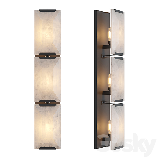 Rh Harlow Calcite Linear Sconce 3DSMax File - thumbnail 1