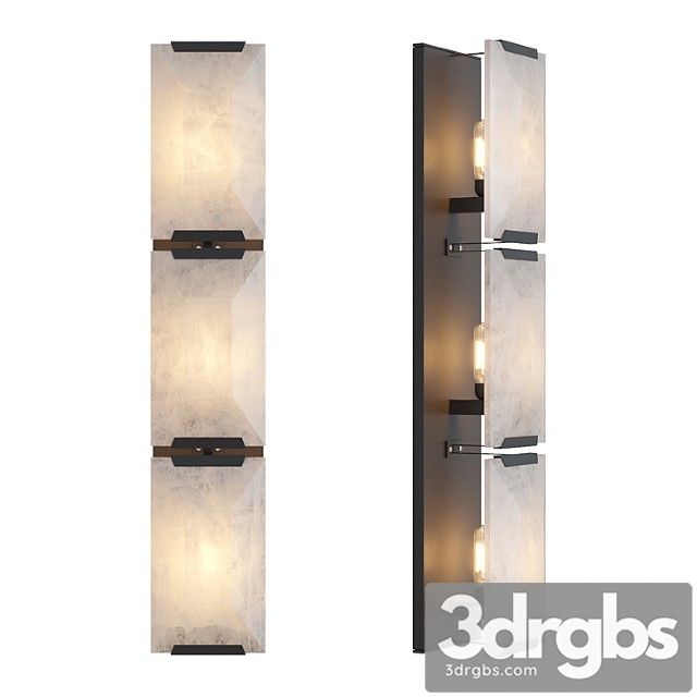 Rh harlow calcite linear sconce - thumbnail 1