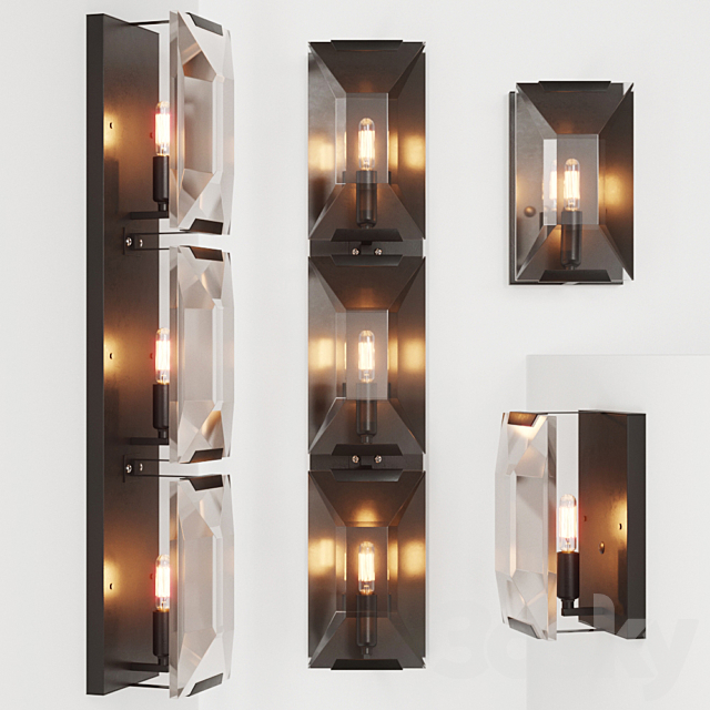 RH HARLOW CRYSTAL SCONCE. TRIPLE SCONCE 3DSMax File - thumbnail 1