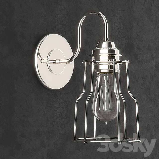 RH INDUSTRIAL FILAMENT SCONCE POLISHED NICKEL 3DSMax File - thumbnail 2