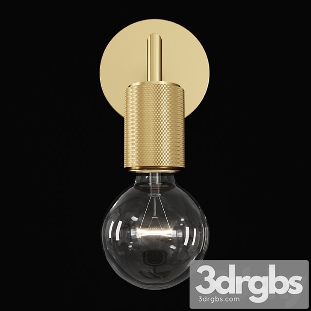 Rh utilitaire single sconce brass 3dsmax Download - thumbnail 1