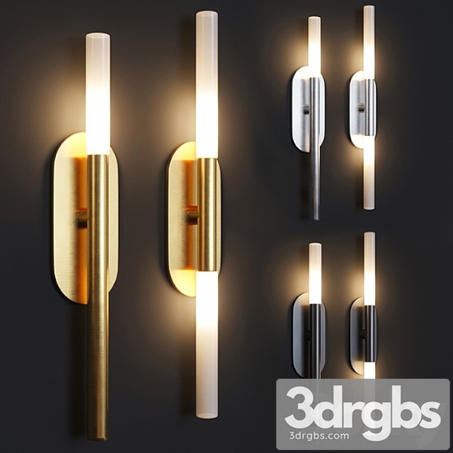 Rousseau medium bath sconce and rousseau medium vanity 3dsmax Download - thumbnail 1