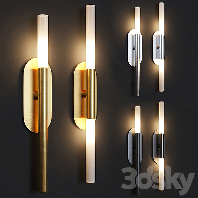 Rousseau Medium Bath Sconce and Rousseau medium vanity 3DSMax File - thumbnail 1