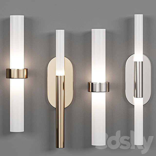 Rousseau Medium Vanity Sconce 3DS Max Model - thumbnail 2