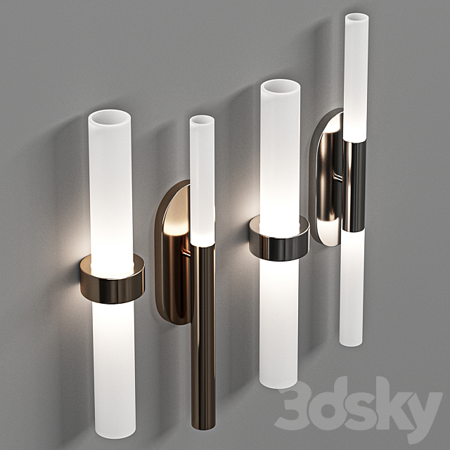 Rousseau Medium Vanity Sconce 3DS Max Model - thumbnail 3