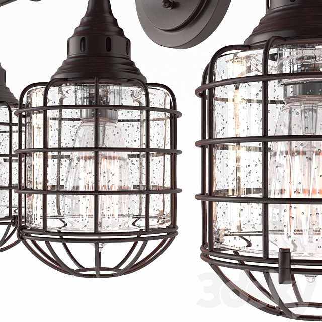 RUSTIC LOFT CAGE BATH LIGHT WL 3DS Max Model - thumbnail 2