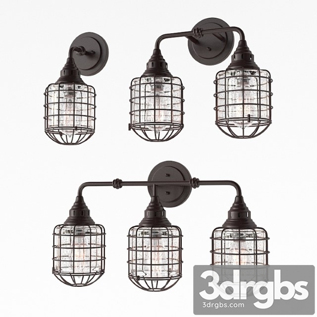 Rustic Loft Cage Bath Light WL 3dsmax Download - thumbnail 1