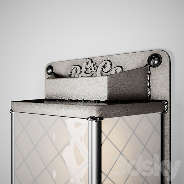 SACKETT SMALL SCONCE IN BUTLER’S SILVER 3ds Max - thumbnail 2