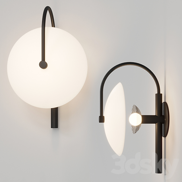 Sconce Aperture Wall lamp 3DS Max Model - thumbnail 1