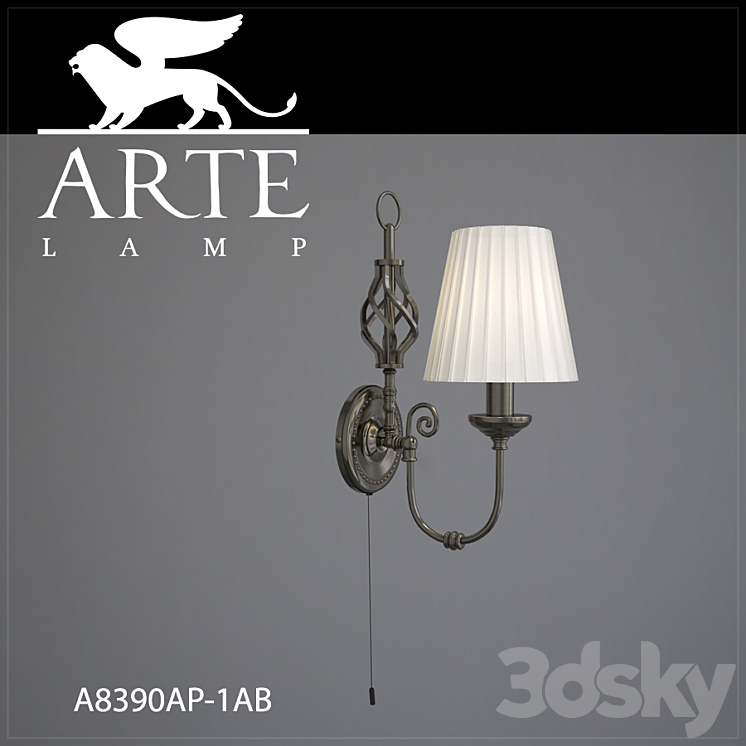 Sconce Arte Lamp A8390AP-1AB 3DS Max - thumbnail 1