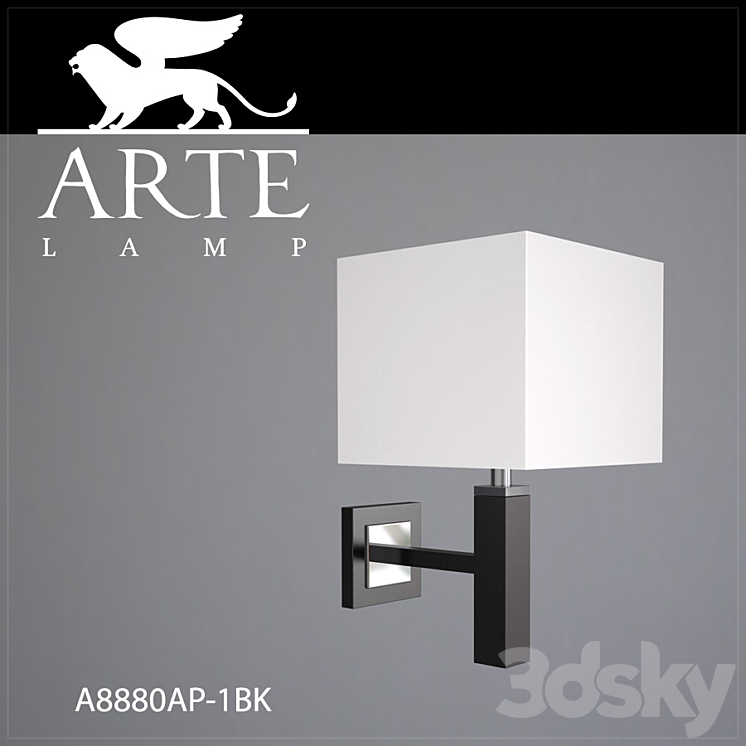 Sconce Arte Lamp A8880AP-1BK 3DS Max - thumbnail 1