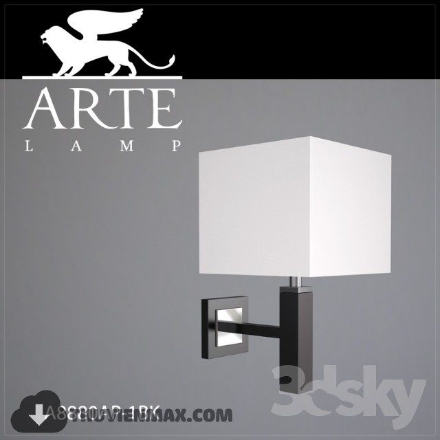 Sconce Arte Lamp A8880AP-1BK 3DS Max - thumbnail 3