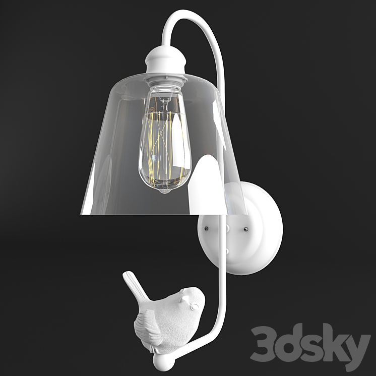 Sconce Arte Lamp Passero A4289AP-1WH 3DS Max - thumbnail 1