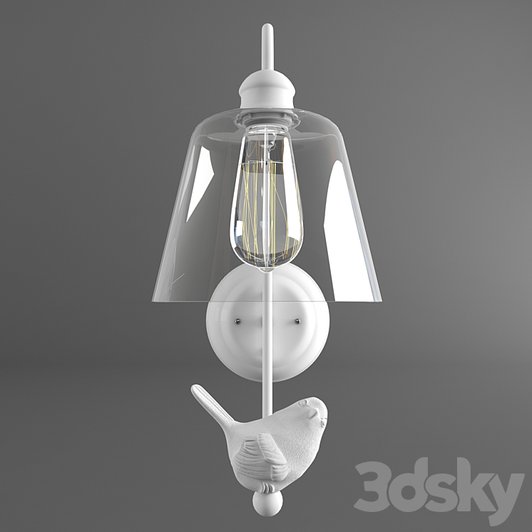 Sconce Arte Lamp Passero A4289AP-1WH 3DS Max - thumbnail 2