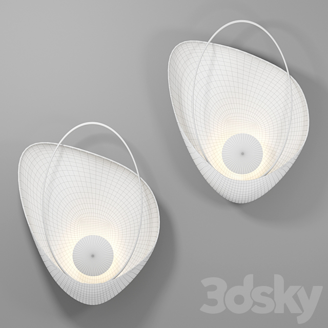 Sconce Blanche 3DS Max Model - thumbnail 2