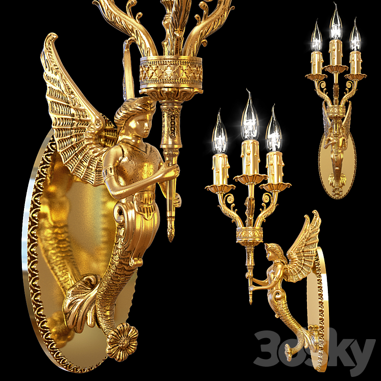 “Sconce Bronzaway “”GRACE””” 3DS Max - thumbnail 1