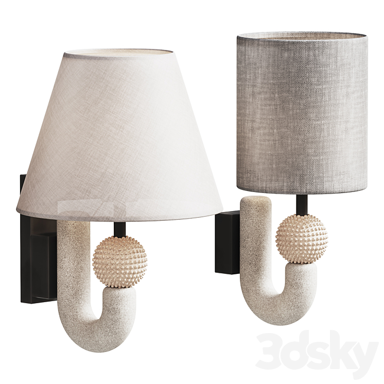 Sconce Carlo and Sconce Carlo Enlarged 3DS Max Model - thumbnail 1