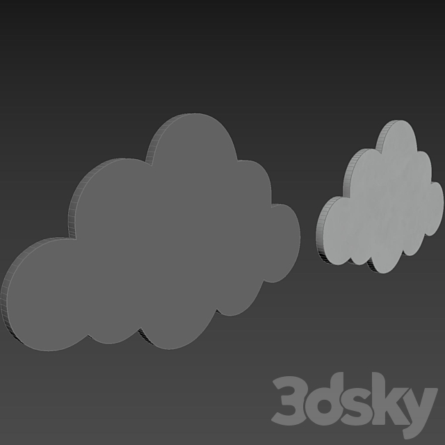 Sconce Cloud and Cloud 3DS Max Model - thumbnail 2