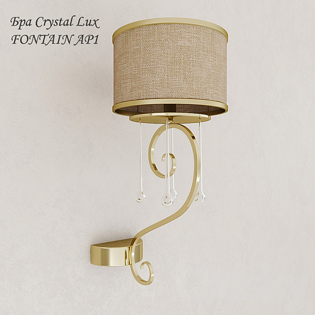 Sconce Crystal Lux FONTAIN AP1 3DS Max Model - thumbnail 1