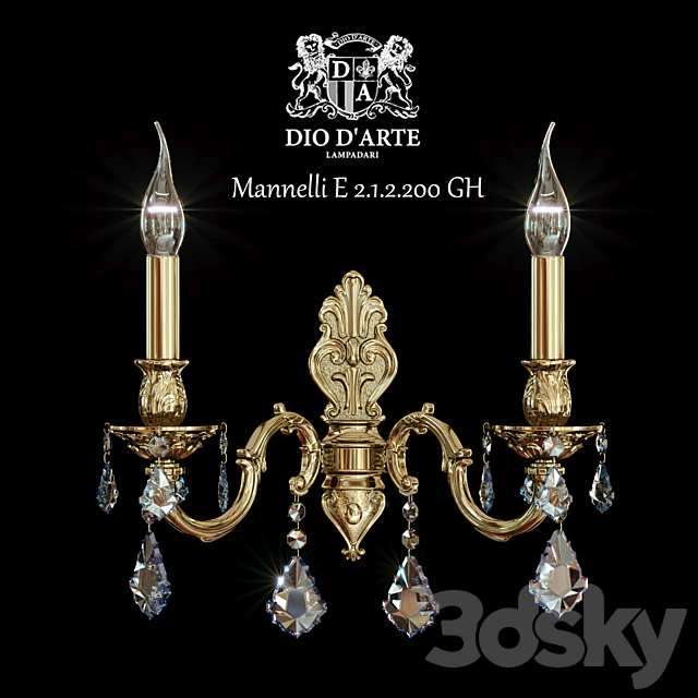 Sconce Dio D’Arte Mannelli E 2.1.2.200 GH 3ds Max - thumbnail 1