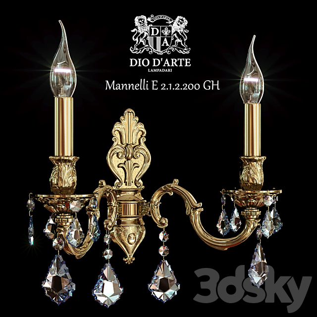 Sconce Dio D’Arte Mannelli E 2.1.2.200 GH 3ds Max - thumbnail 2