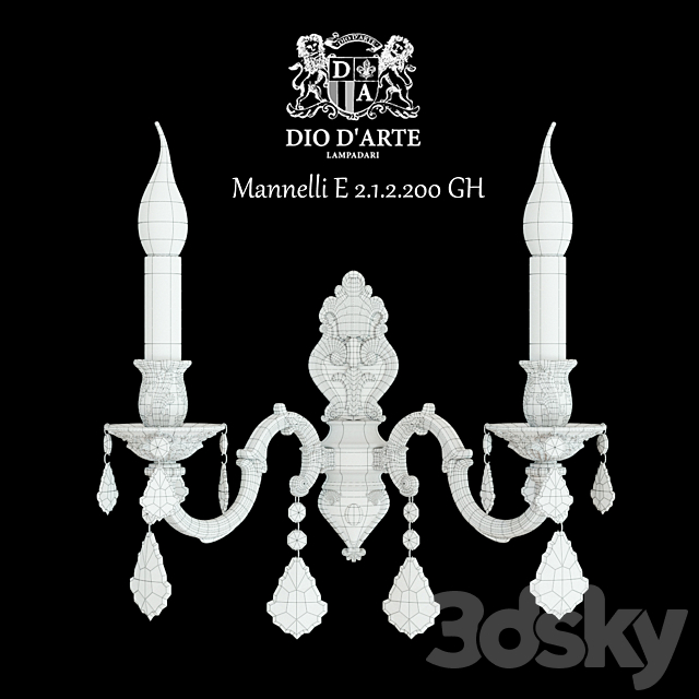 Sconce Dio D’Arte Mannelli E 2.1.2.200 GH 3ds Max - thumbnail 3