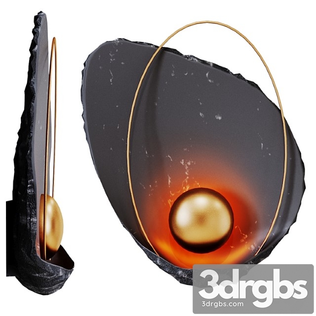 Sconce ginger & jagger pearl black wall lamp - thumbnail 1